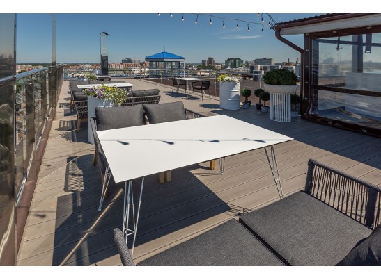 "Руссо" обеденный стол из HPL 150х80см, цвет молочный в Каменске-Уральском