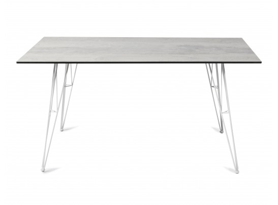 "Руссо" обеденный стол из HPL 150х80см, цвет светло-серый в Каменске-Уральском