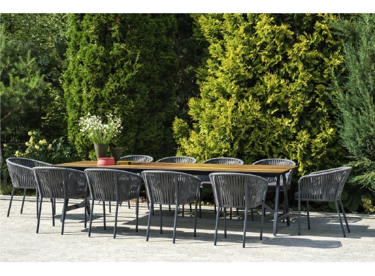 "Санта-Фе" обеденная группа на 10 персон, стол HPL, плоский роуп в Каменске-Уральском