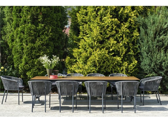 "Санта-Фе" обеденная группа на 10 персон, стол HPL, плоский роуп в Каменске-Уральском