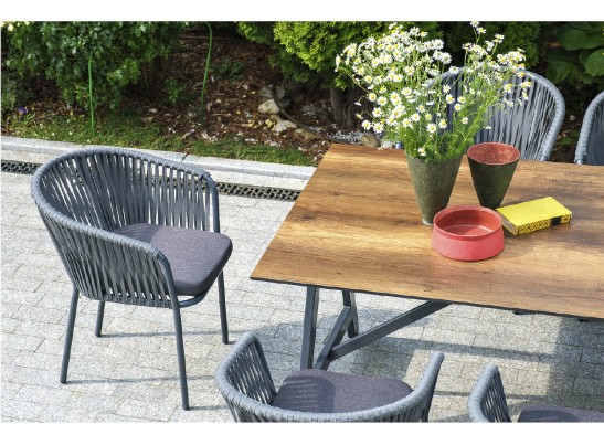 "Санта-Фе" обеденная группа на 10 персон, стол HPL, плоский роуп в Каменске-Уральском