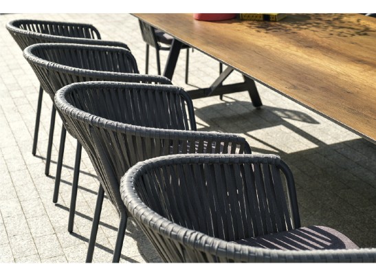 "Санта-Фе" обеденная группа на 10 персон, стол HPL, плоский роуп в Каменске-Уральском