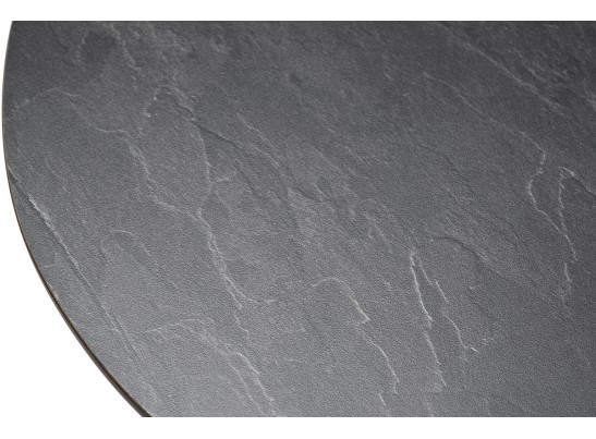 "Сантьяго" журнальный стол из HPL круглый Ø40 H55, каркас из стали темно-серый (RAL 7024), цвет столешницы "серый гранит" в Каменске-Уральском