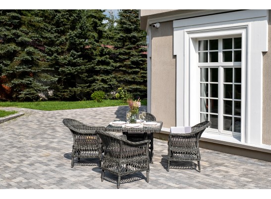 "Сицилия" обеденная группа плетеная, цвет графит в Каменске-Уральском