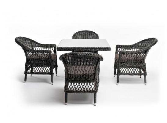 "Сицилия" обеденная группа плетеная, цвет графит в Каменске-Уральском