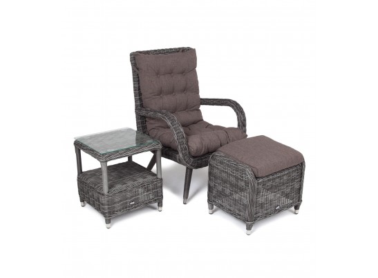 "Толедо" лаунж-зона из искусственного ротанга, цвет графит в Каменске-Уральском