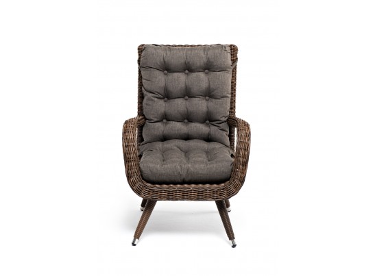 "Толедо" кресло плетеное с подушками, цвет коричневый в Каменске-Уральском