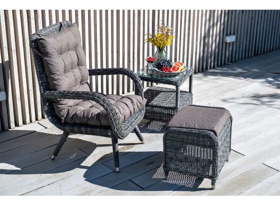 "Толедо" пуф плетеный, цвет графит в Каменске-Уральском