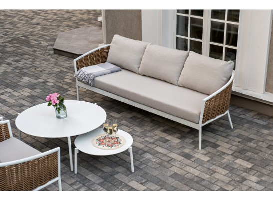 "Тоскана" лаунж-зона из искусственного ротанга, цвет соломенный в Каменске-Уральском