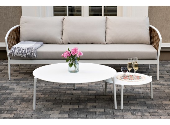 "Тоскана" лаунж-зона из искусственного ротанга, цвет соломенный в Каменске-Уральском