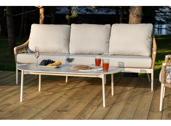 "Венеция" лаунж-зона из искусственного ротанга, цвет соломенный в Каменске-Уральском