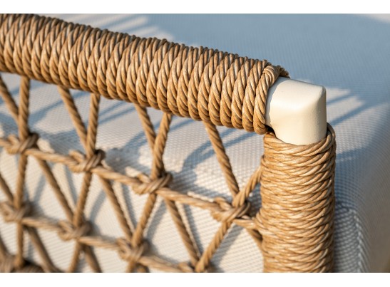 "Венеция" лаунж-зона из искусственного ротанга, цвет соломенный в Каменске-Уральском