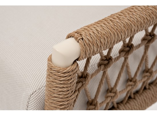 "Венеция" лаунж-зона из искусственного ротанга, цвет соломенный в Каменске-Уральском