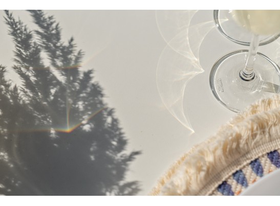 "Венето" обеденная группа на 6 персон со стульями "Милан", каркас белый, роуп бежевый в Каменске-Уральском