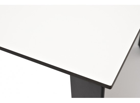 "Венето" обеденный стол из HPL 90х90см, цвет молочный, каркас черный в Каменске-Уральском