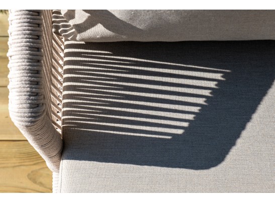 "Верона" лаунж-зона 5-местная плетеная из роупа (веревки), каркас алюминиевый белый, роуп бежевый в Каменске-Уральском