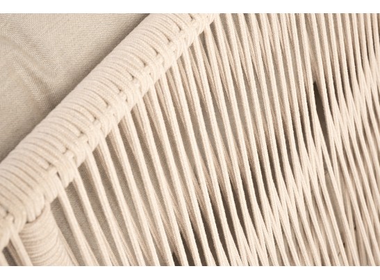 "Верона" лаунж-зона 5-местная плетеная из роупа (веревки), каркас алюминиевый белый, роуп бежевый в Каменске-Уральском