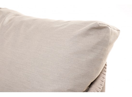 "Верона" лаунж-зона 5-местная плетеная из роупа (веревки), каркас алюминиевый белый, роуп бежевый в Каменске-Уральском