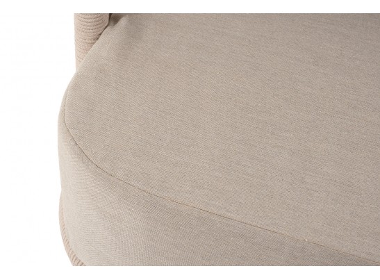 "Верона" лаунж-зона 5-местная плетеная из роупа (веревки), каркас алюминиевый белый, роуп бежевый в Каменске-Уральском