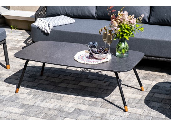 "Верона" лаунж-зона 5-местная плетеная из роупа (веревки), каркас алюминиевый темно-серый, роуп темно-серый в Каменске-Уральском