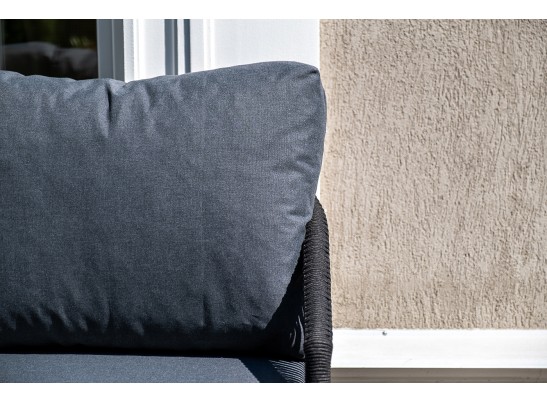 "Верона" лаунж-зона 5-местная плетеная из роупа (веревки), каркас алюминиевый темно-серый, роуп темно-серый в Каменске-Уральском