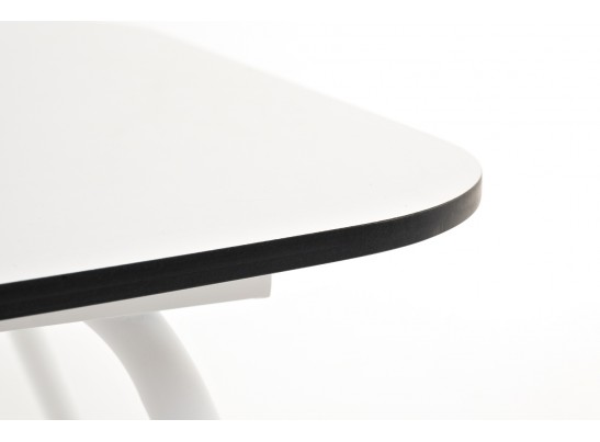 "Верона" журнальный стол из HPL 120х65, H40, каркас белый муар, цвет столешницы "молочный" в Каменске-Уральском