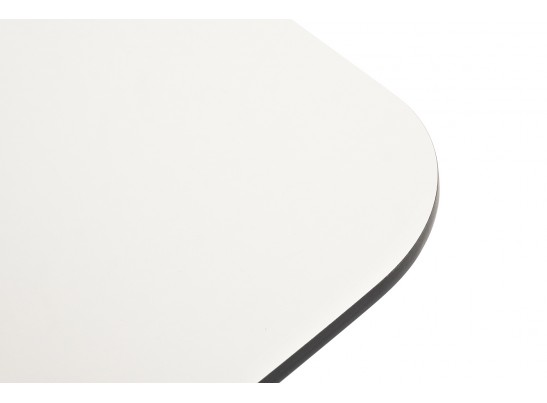 "Верона" журнальный стол из HPL 120х65, H40, каркас белый муар, цвет столешницы "молочный" в Каменске-Уральском