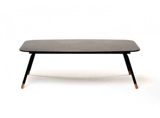 "Верона" журнальный стол из HPL 120х65, H40, каркас черный муар, цвет столешницы "серый гранит" в Каменске-Уральском
