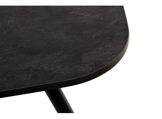 "Верона" журнальный стол из HPL 120х65, H40, каркас черный муар, цвет столешницы "серый гранит" в Каменске-Уральском