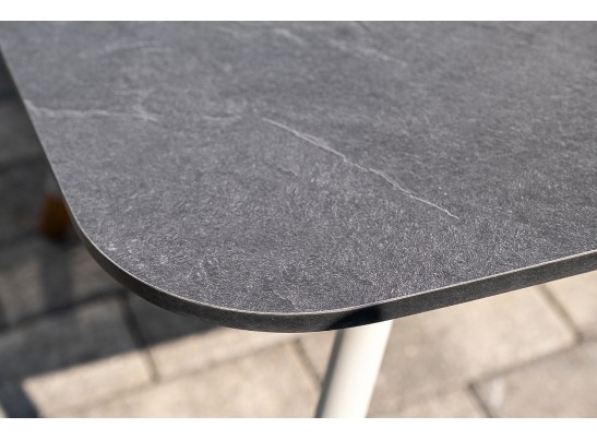 "Верона" журнальный стол из HPL 120х65, H40, каркас светло-серый (RAL 7035) муар, цвет столешницы "серый гранит" в Каменске-Уральском