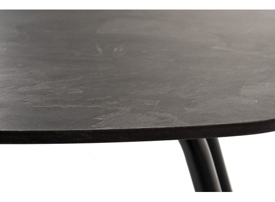 "Верона" журнальный столик из HPL 70х50, H40, каркас черный муар, цвет столешницы "серый гранит" в Каменске-Уральском