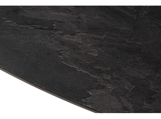 "Верона" журнальный столик из HPL 70х50, H40, каркас черный муар, цвет столешницы "серый гранит" в Каменске-Уральском