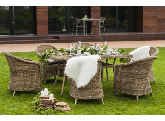 "Эспрессо" обеденная группа плетеная, цвет соломенный в Каменске-Уральском