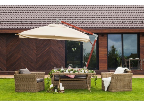 "Аффогато" обеденная группа из искусственного ротанга, цвет соломенный в Каменске-Уральском