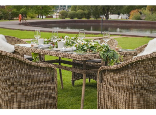 "Эспрессо" обеденная группа плетеная, цвет соломенный в Каменске-Уральском