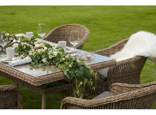 "Эспрессо" обеденная группа плетеная, цвет соломенный в Каменске-Уральском