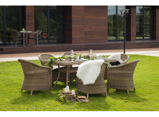 "Эспрессо" обеденная группа плетеная, цвет соломенный в Каменске-Уральском