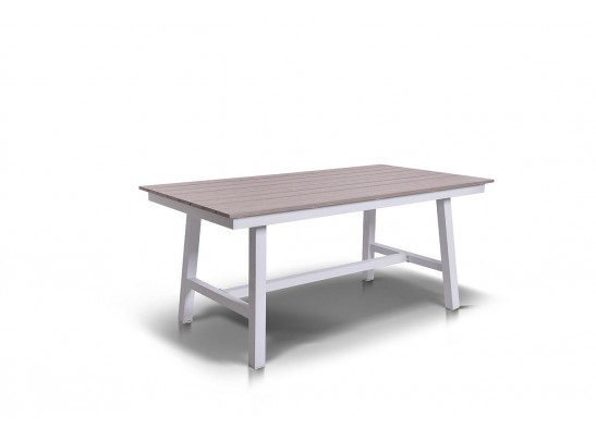 "Сан Ремо" стол обеденный из ДПК, каркас алюминиевый в Каменске-Уральском