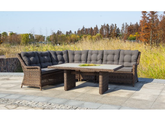 "Бергамо" плетеный обеденный стол, цвет коричневый в Каменске-Уральском