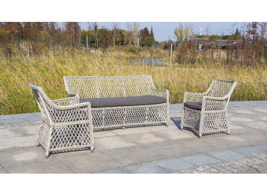 "Латте" плетеное кресло из искусственного ротанга, цвет бежевый в Каменске-Уральском