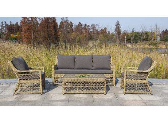 "Гранд Латте" стол журнальный из искусственного ротанга, цвет соломенный в Каменске-Уральском