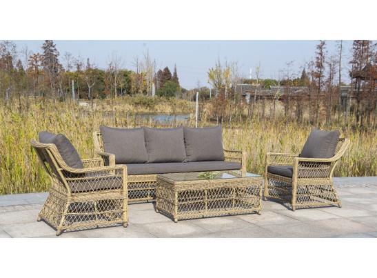 "Гранд Латте" кресло из искусственного ротанга, цвет соломенный в Каменске-Уральском