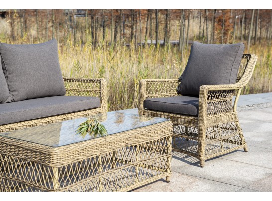 "Гранд Латте" кресло из искусственного ротанга, цвет соломенный в Каменске-Уральском