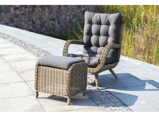 "Толедо" кресло плетеное с подушками, цвет соломенный в Каменске-Уральском