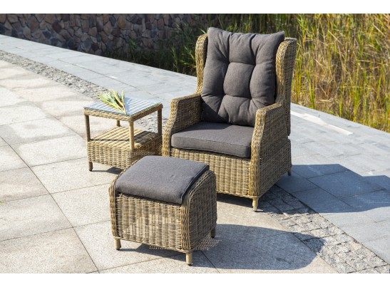 "Форио" кресло раскладное плетеное, цвет соломенный в Каменске-Уральском