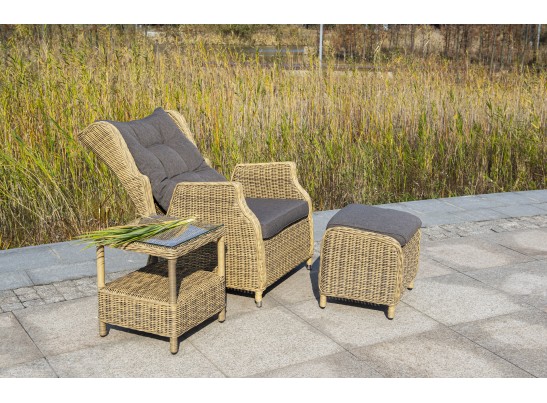 "Форио" кресло раскладное плетеное, цвет соломенный в Каменске-Уральском