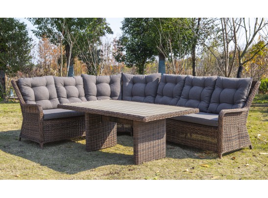 "Бергамо" плетеный обеденный стол, цвет коричневый в Каменске-Уральском