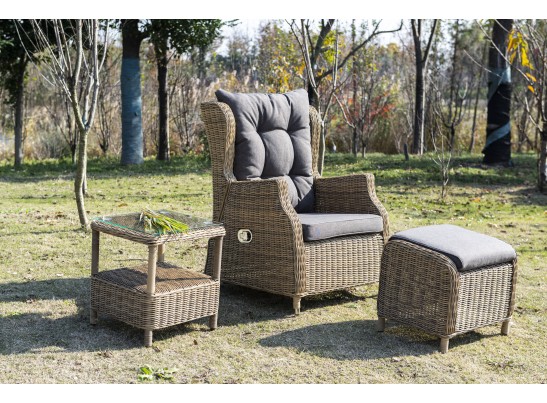 "Форио" столик кофейный из искусственного ротанга, цвет соломенный в Каменске-Уральском