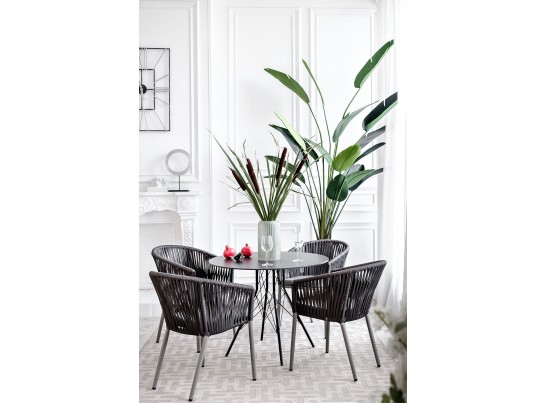 "Конте" интерьерный стол из HPL круглый Ø90см, цвет "серый гранит" в Каменске-Уральском