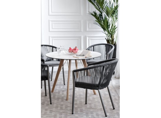 "Франческо" обеденная группа на 4 персоны, цвет темно-серый в Каменске-Уральском